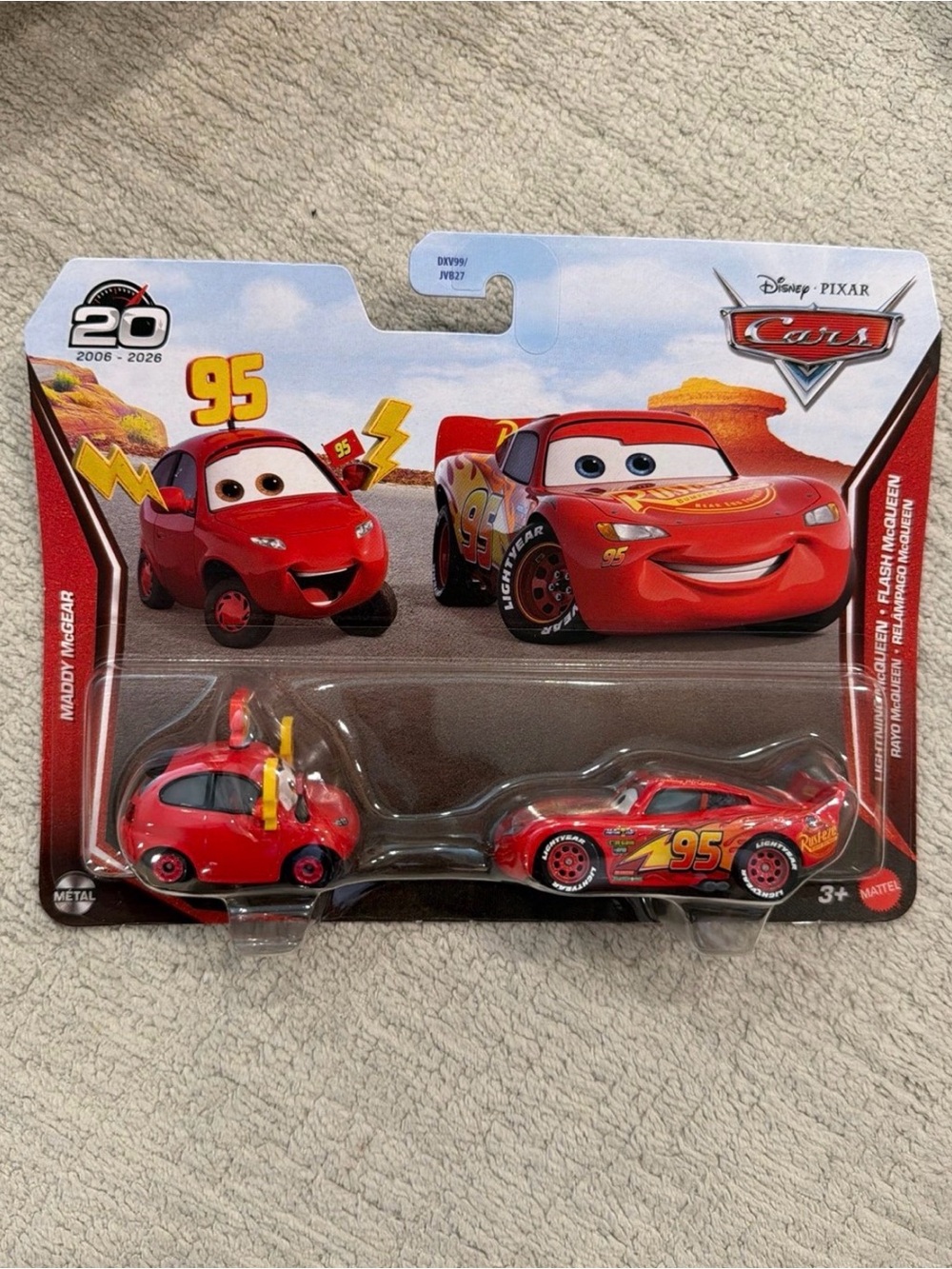 Disney Red Lightning McQueen & Maddy McGear Cars Duo